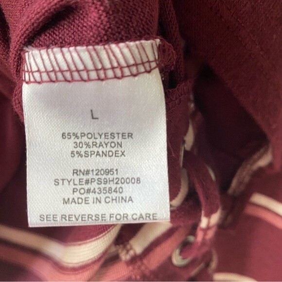 pink rose vintage striped lightweight sweater - Picture 7 of 8